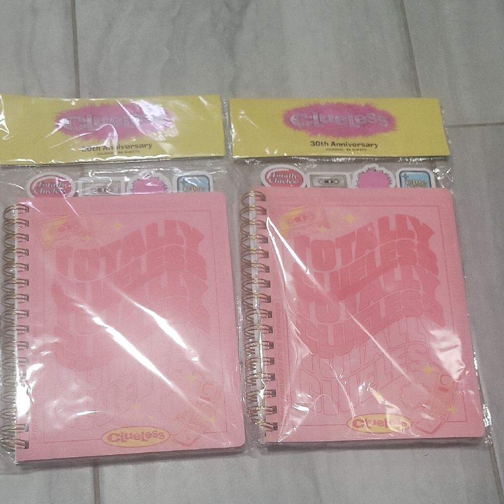 (2) Paramount Clueless Movie 30th Anniversary Pink Journal 96 Pages